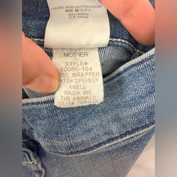 MOTHER The Wrapper Patch Springy Ankle We The Animals Blue Size 24 - Picture 10 of 15